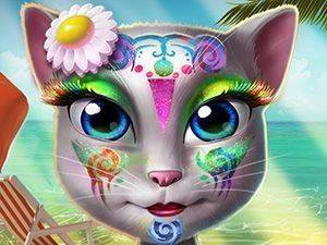 Cat Beach Stylist Game