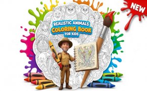 Realistic Animals Coloring Book for Kids - Free Coloring Game